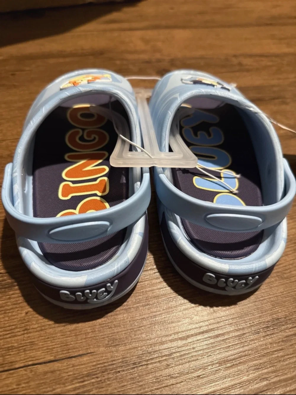 Light Blue Kids Sandals with Back Strap with Bluey Design